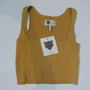 REVOLVE Lita by Ciara True Rib Crop Top Brown Size XS NWT
